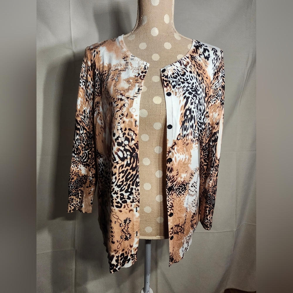 Funky animal print cardigan by Red